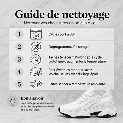 Guide de nettoyage basket blanche Via Celsa rehaussante homme +6cm